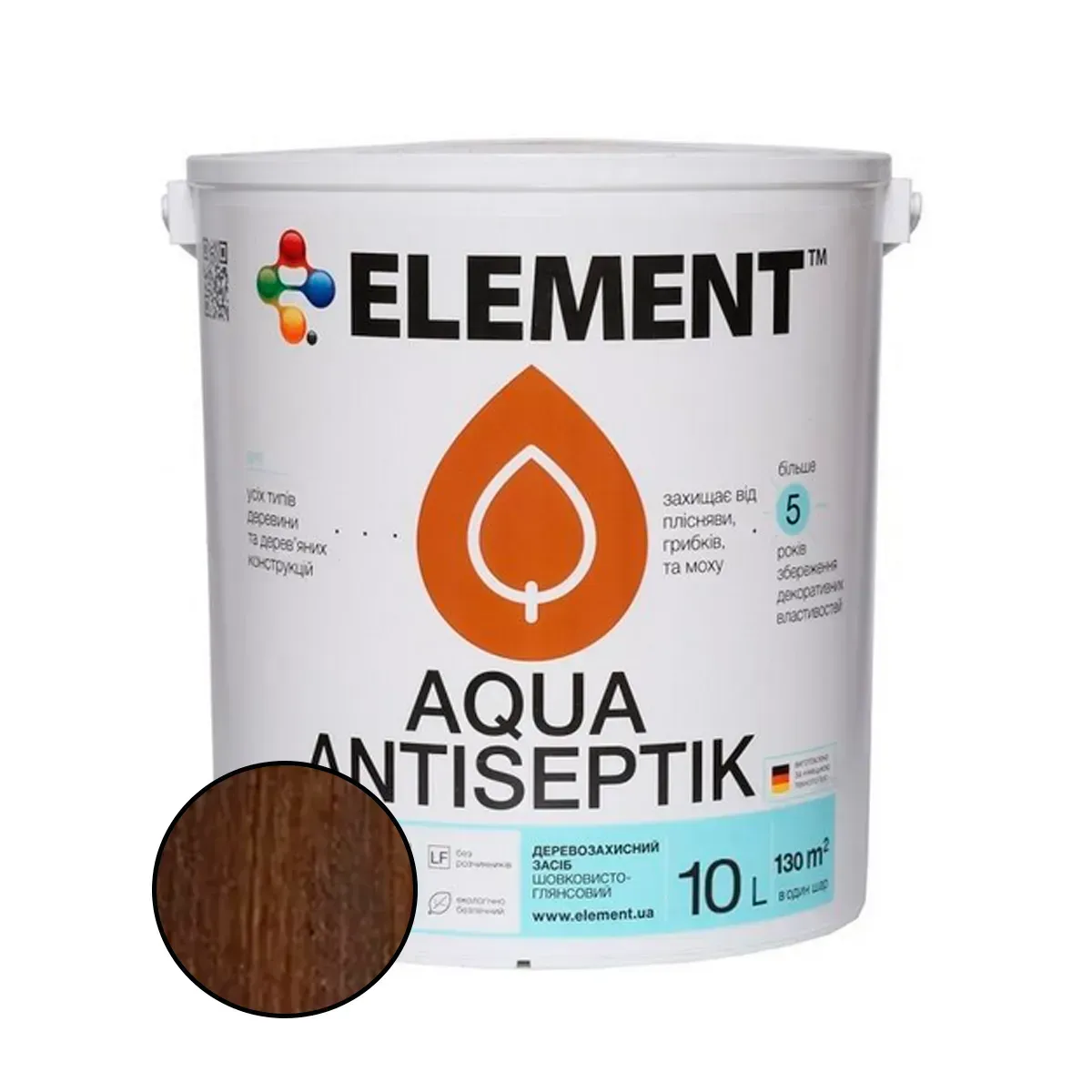Антисептик для дерева Element Aqua Antiseptik 10 л Палисандр (27709961) - фото 1 Антисептик для дерева Element Aqua Antiseptik 10 л Палисандр (27709961) - фото 1