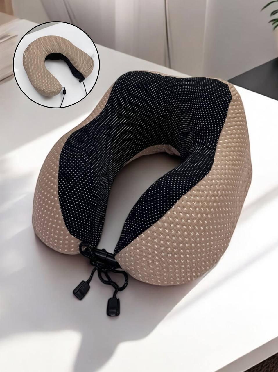 Подушка для подорожей з затяжками Good Idea та ефектом пам'яті 28х26 см Коричневий (3883911SP) - фото 3 Подушка для подорожей з затяжками Good Idea та ефектом пам'яті 28х26 см Коричневий (3883911SP) - фото 3