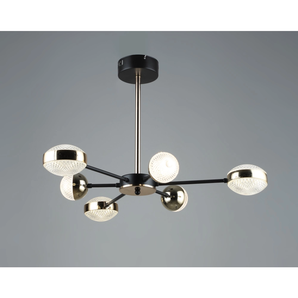 Люстра світлодіодна акрилова Sirius B YH870/3+3 COFFEE+GD (27453022)