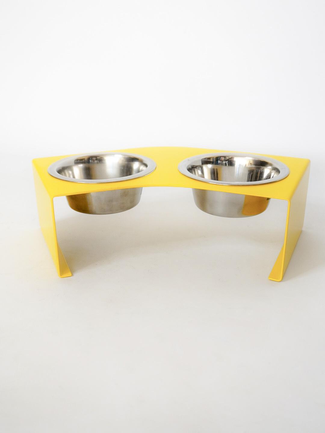 Кормушка Pet table подставка для собак малых пород на 2 миски металл 100 мм 0,45 л Желтый (1024021с) - фото 2 Кормушка Pet table подставка для собак малых пород на 2 миски металл 100 мм 0,45 л Желтый (1024021с) - фото 2