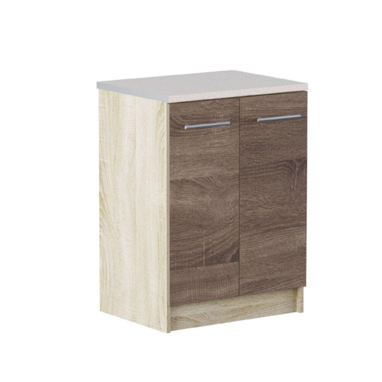 Кухня секция без столешницы Эверест Эко 60 Низ 600х456х820 мм Сонома/Трюфель (eko-356)