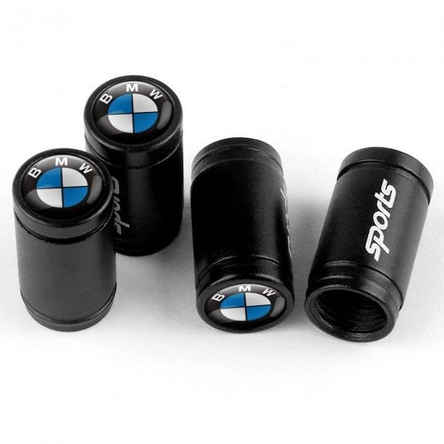 Набор колпачков на ниппель для автомобиля SUNROZ Caps Sports BMW 4 шт. Black