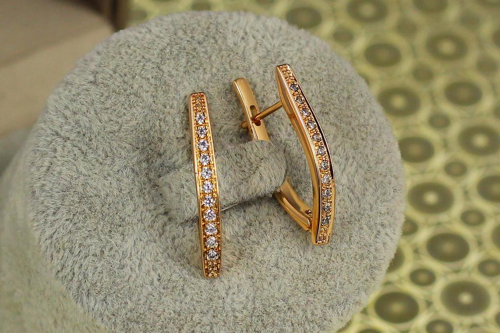 Серьги Xuping Jewelry стрелки 2,5 см Золотистый (2629127391) Серьги Xuping Jewelry стрелки 2,5 см Золотистый (2629127391)
