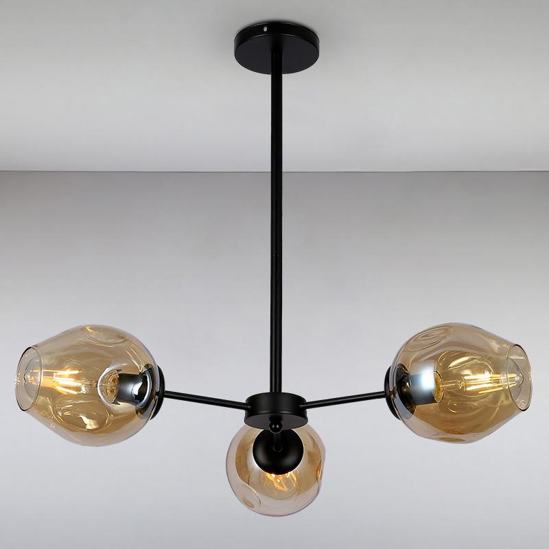 Люстра подвесная молекула Light House LS-15179-3 BK/BR Черный