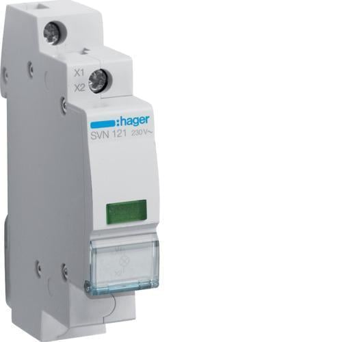 Арматура модульная сигнальная Hager LED 230 В Зеленый (SVN121)