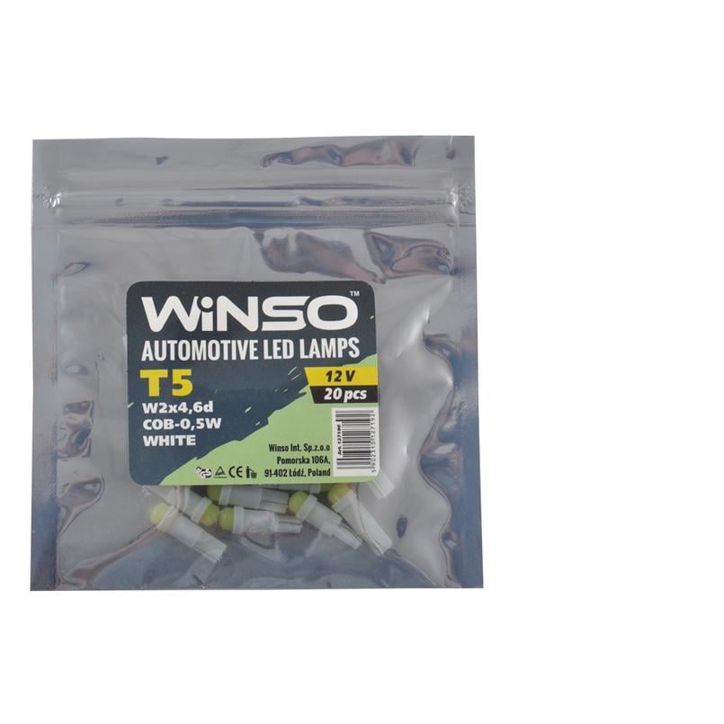 Автолампа LED Winso 12V COB T5 W2x4.6d 20 шт.