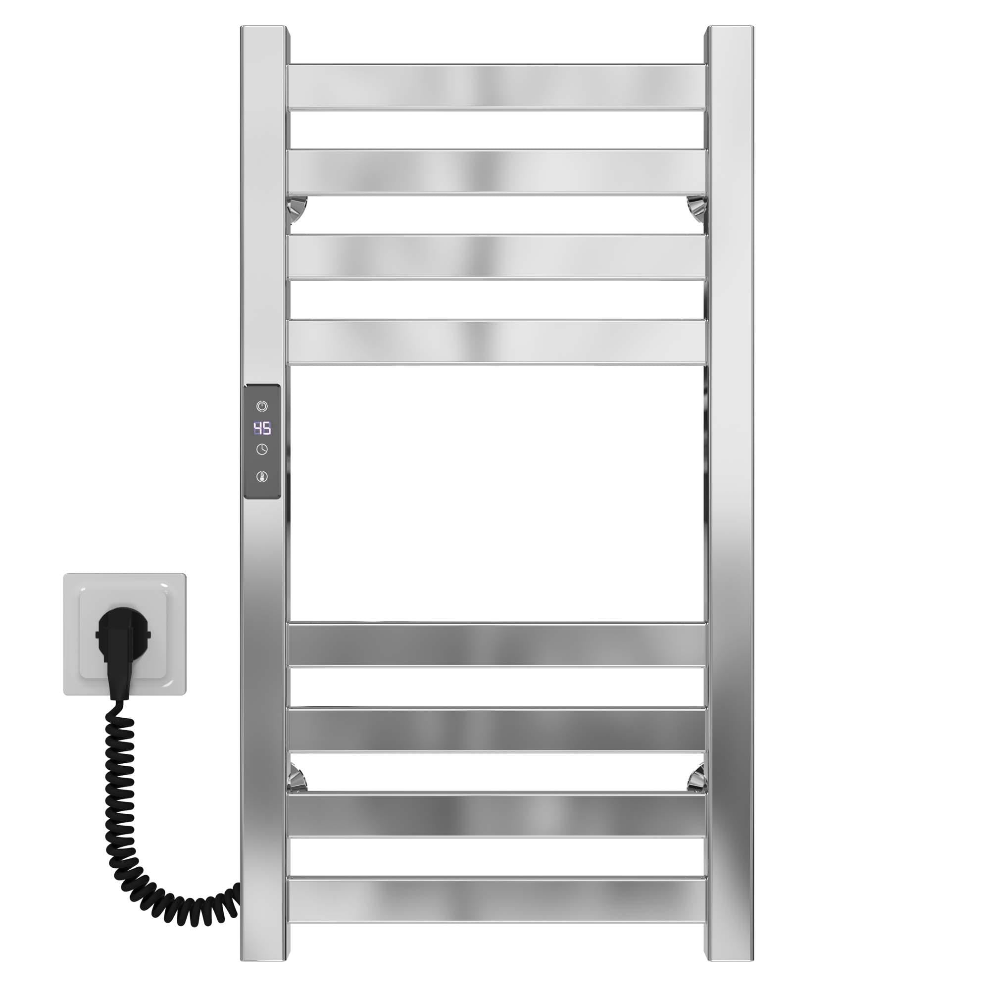 Полотенцесушитель электрический Deffi Magnus П8 JD04 левое подключение нержавеющая сталь 200х600 мм Хром (A.MA.60.20.8.E.C.L.2)