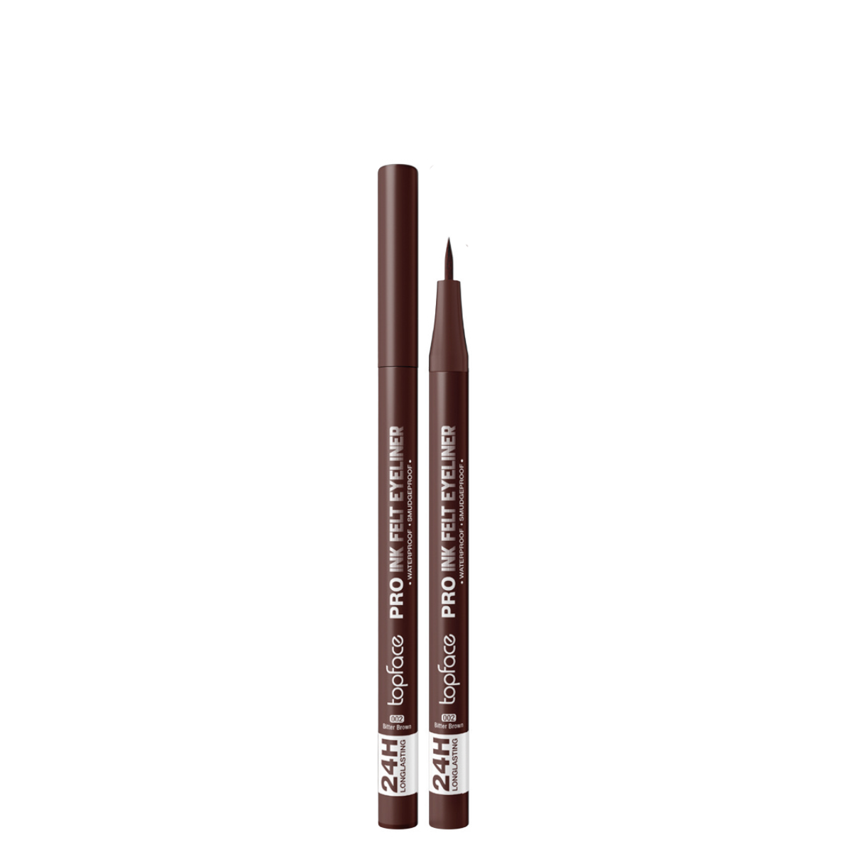 Підводка-фломастер для очей рідка TopFace Pro Ink PT619 02 Bitter Brown Коричневий
