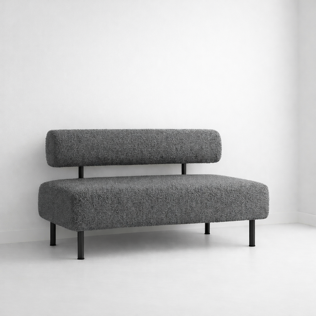 Диван компактный Tobi Sho Люмо 1200х540х750 мм букле Alpaca Темно-серый/97