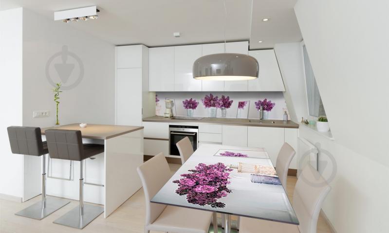 Наклейка виниловая на стол Zatarga «Сирень в ведре» 650х1200 мм Z180830/1st