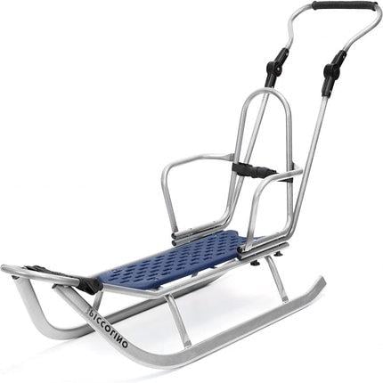 Дитячі санки Adbor Piccolino з ручкою конвертом та капюшоном Сірий - фото 4