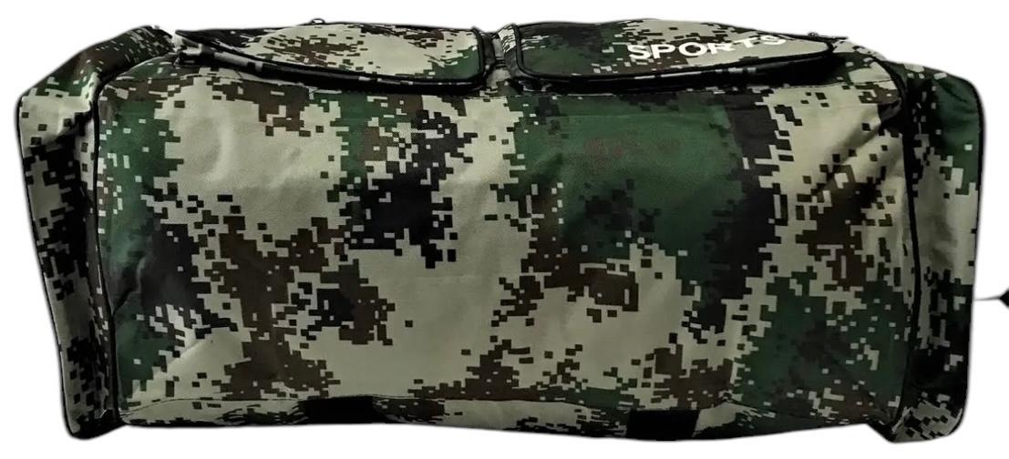Сумка дорожная с боковыми карманами и длинным ремнем через плечо 70 л Камуфляжный (617) - фото 4