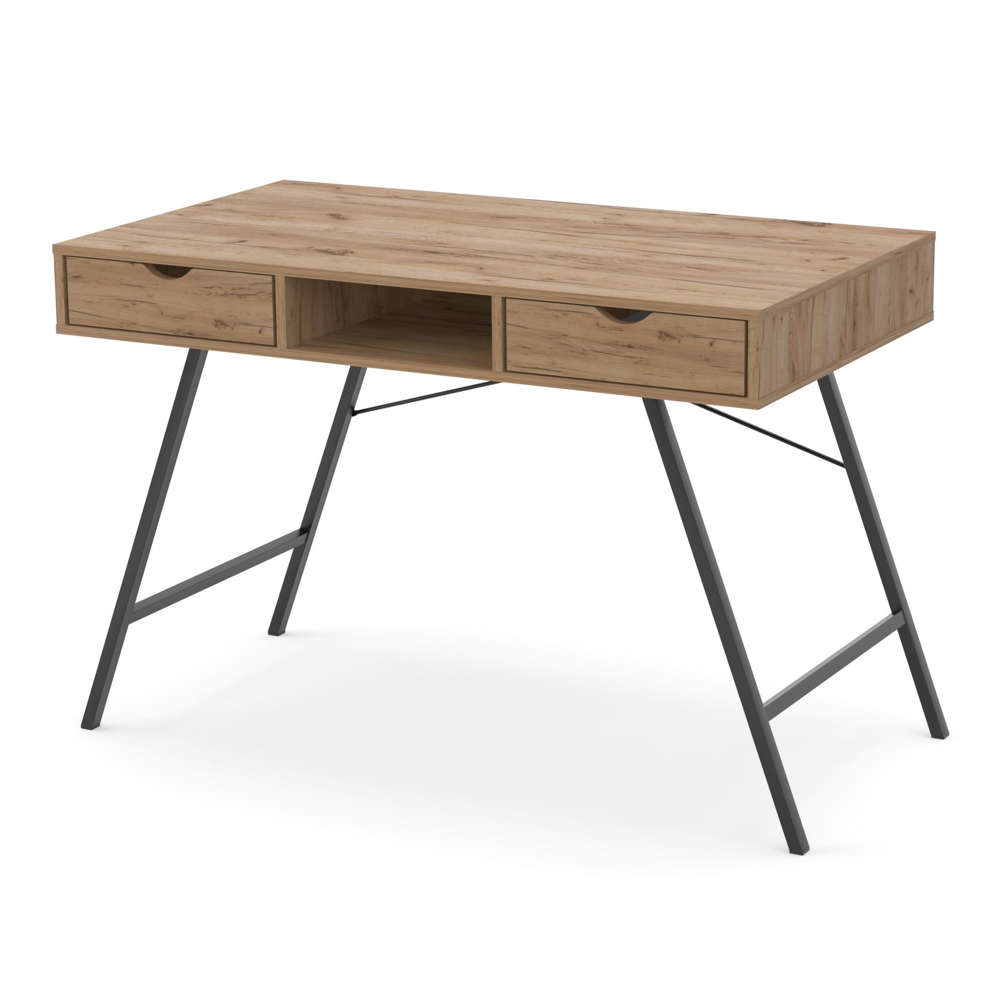 Стол письменный Неман Лотос Дуб крафт золотой/Черный