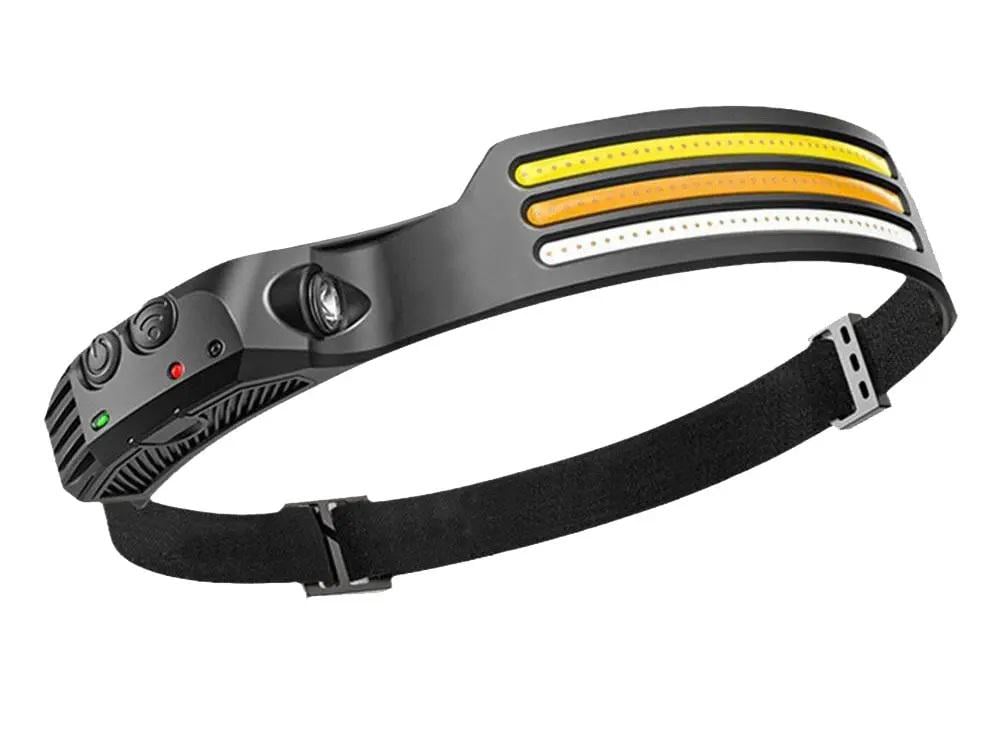 Фонарь налобный Coba CB-689-3 аккумуляторный с датчиком движения и красным светом (49878)