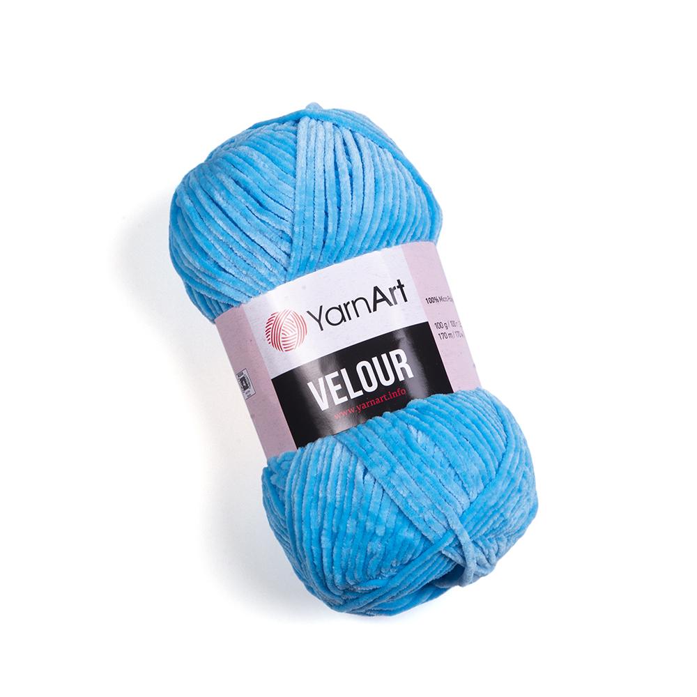 Пряжа велюровая YarnArt Velour 850 темно-бирюзовый (2411)