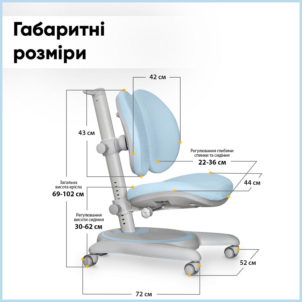 Крісло дитяче Mealux Ortoback Duo Блакитний (Y-510 KBL) - фото 4