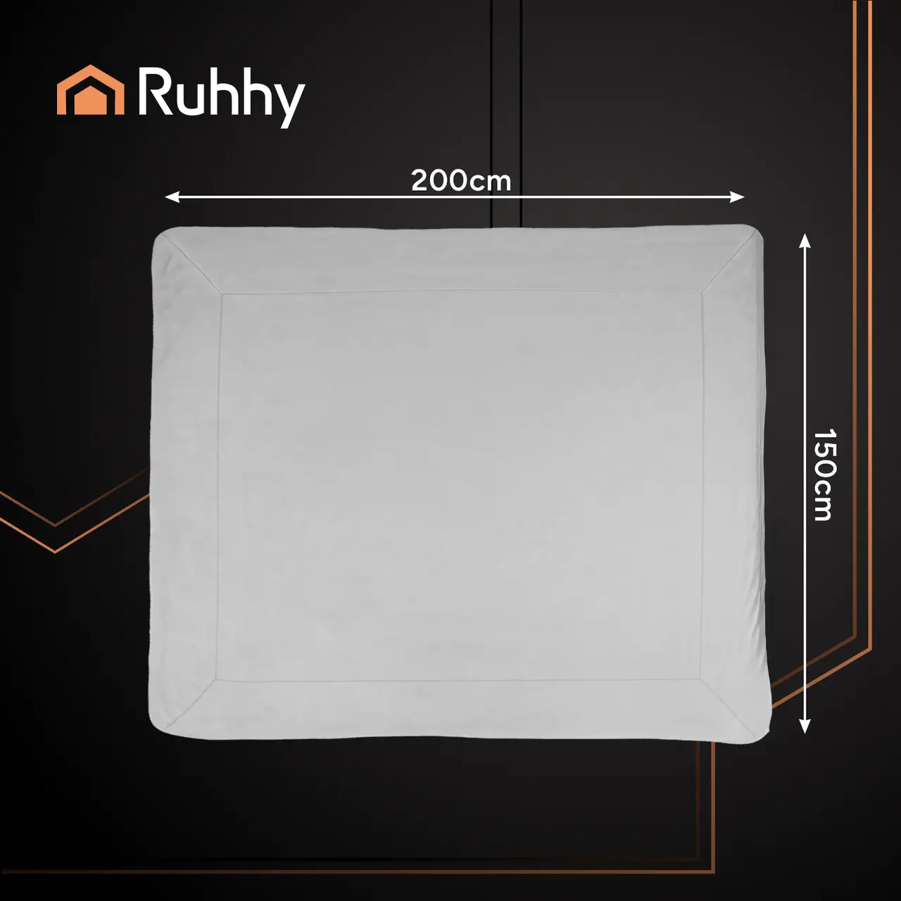 Плед двухсторонний Ruhhy 150x200 см Светло-серый (26293) - фото 3 Плед двухсторонний Ruhhy 150x200 см Светло-серый (26293) - фото 3