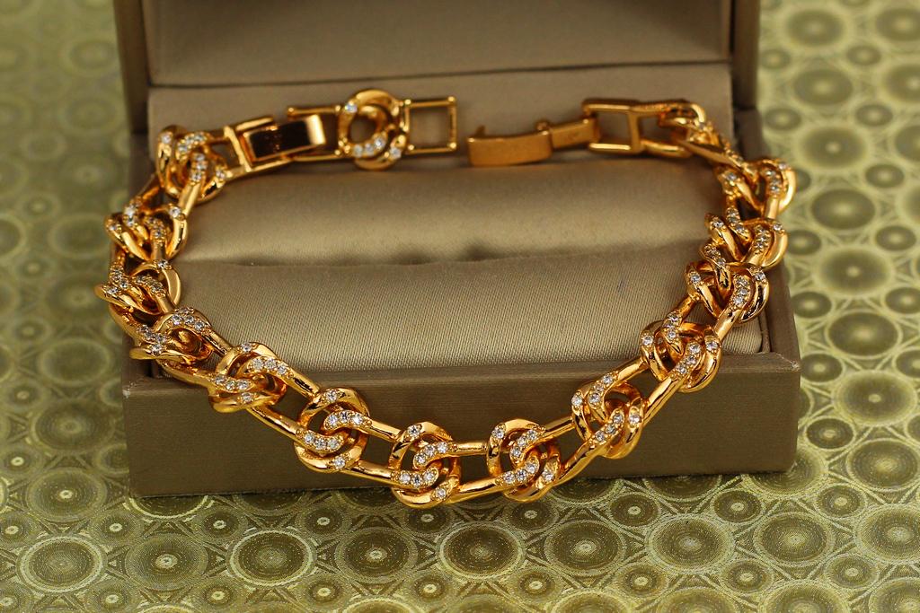 Браслет Xuping Jewelry узелки 17,5 см 10 мм Золотистый