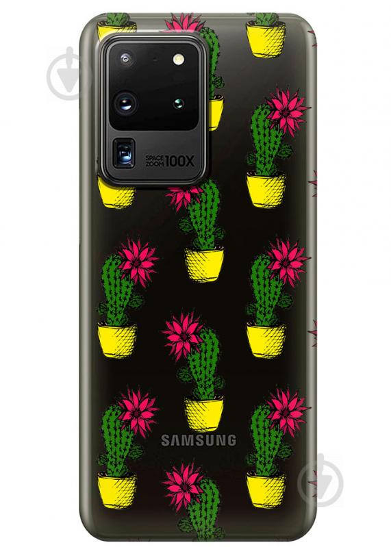 Прозрачный силиконовый чехол iSwag для Samsung Galaxy S20 Ultra Кактусы (M1159) Прозрачный силиконовый чехол iSwag для Samsung Galaxy S20 Ultra Кактусы (M1159)