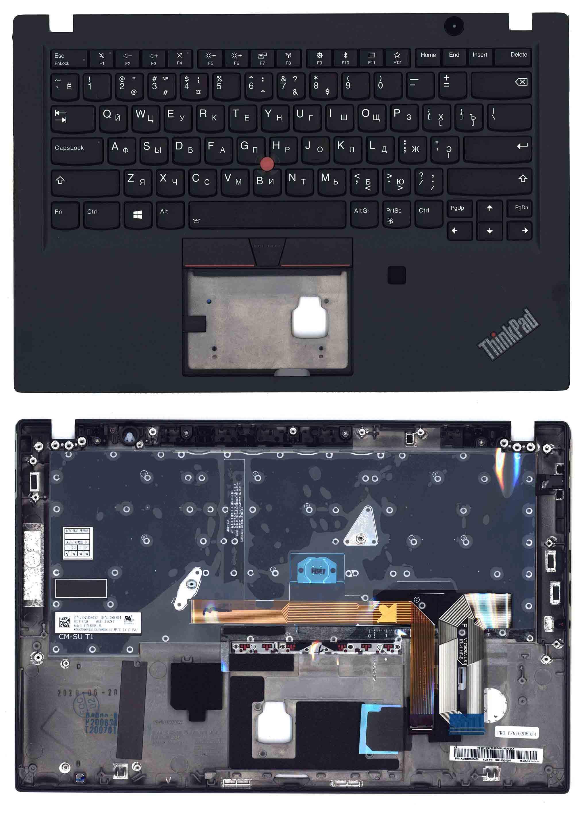 Клавиатура для ноутбука Lenovo ThinkPad T490s Black TopCase Black