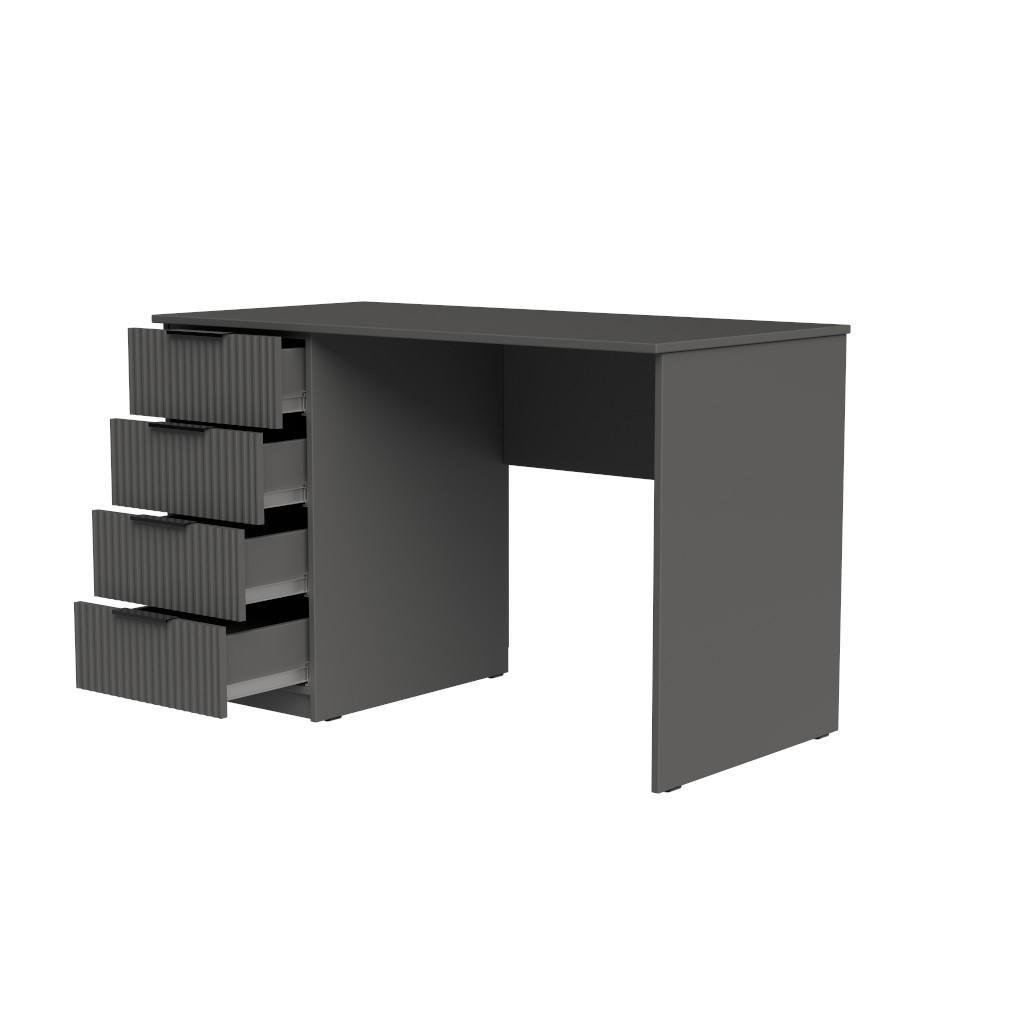 Стіл письмовий СП2 4Я SENAM 750х1300х500 мм корпус ДСП Сірий Графіт фасад МДФ фарба RAL7012 Сірий фрезерерування Плаше Грос - фото 4 Стіл письмовий СП2 4Я SENAM 750х1300х500 мм корпус ДСП Сірий Графіт фасад МДФ фарба RAL7012 Сірий фрезерерування Плаше Грос - фото 4