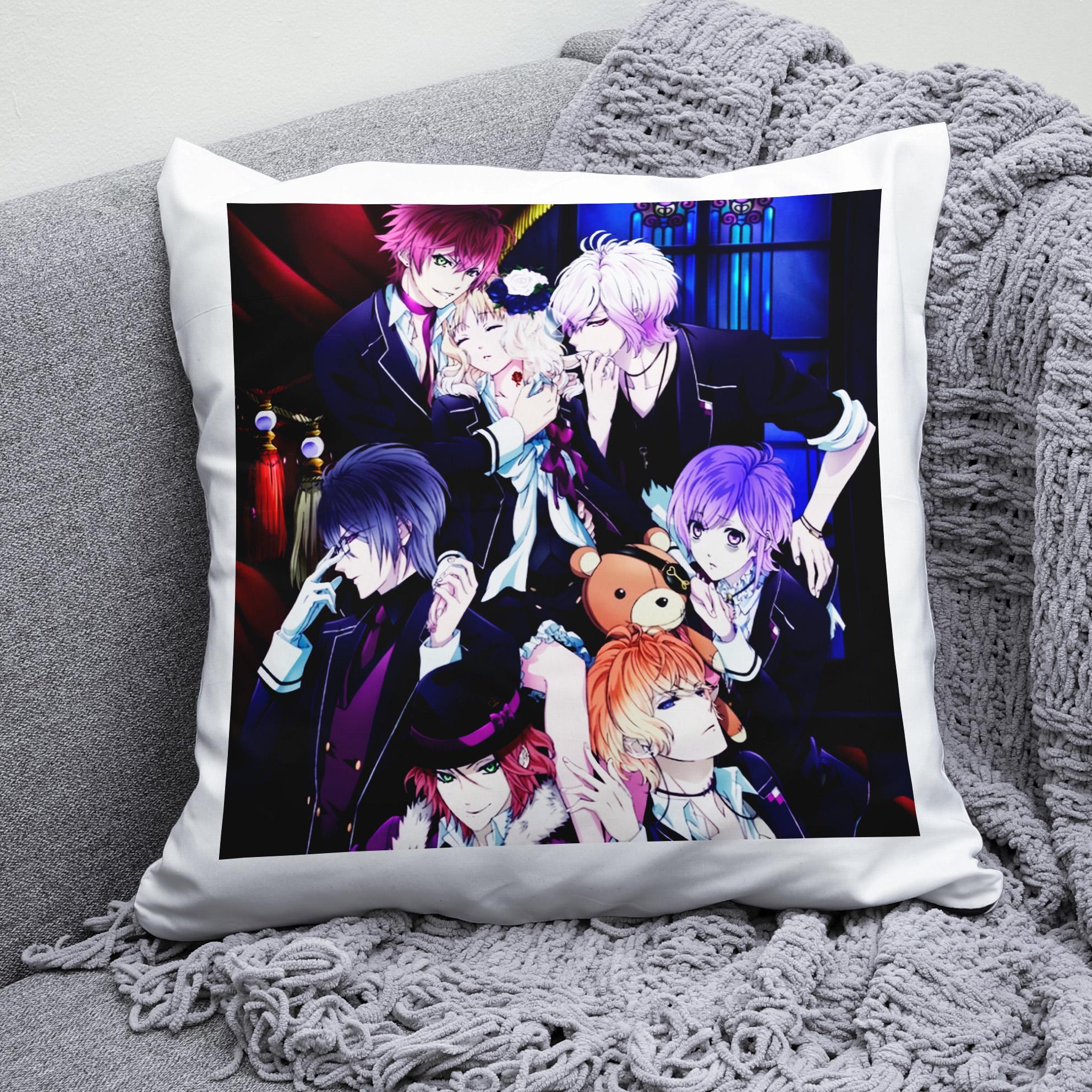 Плюшевая подушка квадрат с принтом аниме Diabolik Lovers