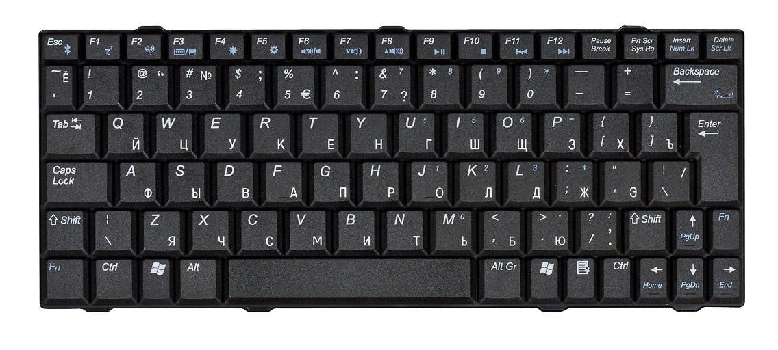 Клавиатура для ноутбука Fujitsu V3205 SI1520 U9200 Black Клавиатура для ноутбука Fujitsu V3205 SI1520 U9200 Black