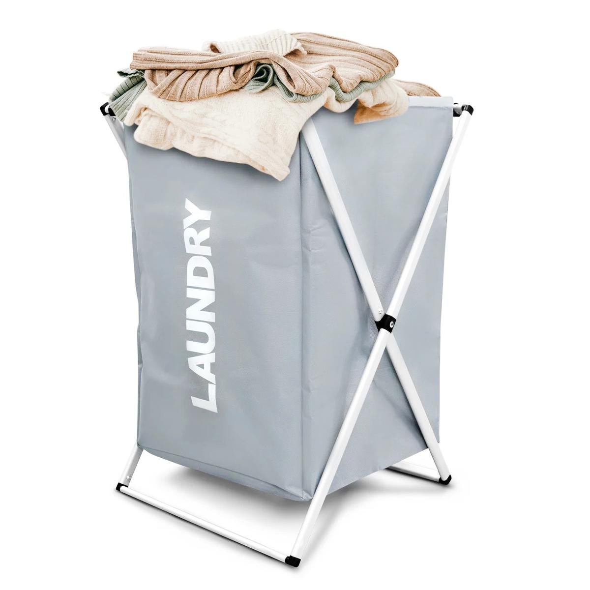 Корзина для белья тканевая Laundry basket 56х38 см Серый (1009784) - фото 4