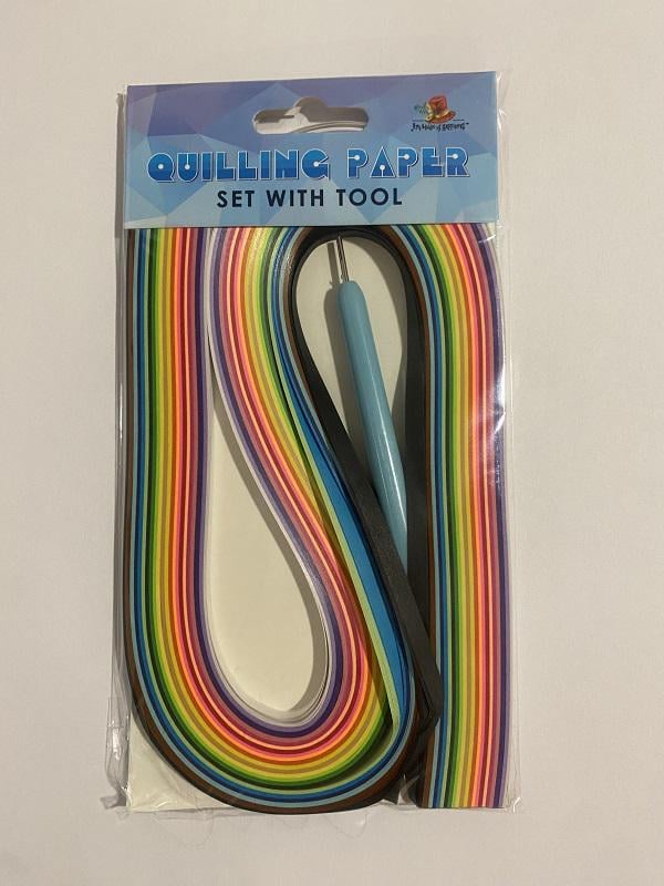 Бумага для квиллинга 15 цветов 150 л. 5 мм с инструментом для квиллинга (230004)