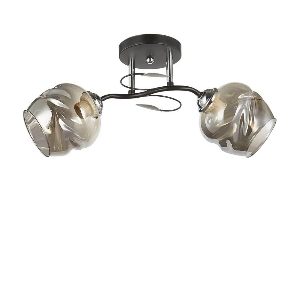 Люстра потолочная Light House SC-20082/2 BK/CR плафон серый 460х165х220 мм Черный/Хром