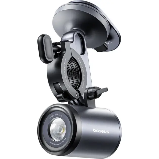 Велотримач для телефона BASEUS PrimeTrip Series Dual-Color Bike Light Set C12569000121-00 2в1 Black