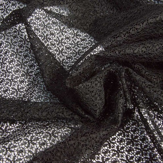 Тканина гіпюр IDEIA Софі V-1/1 1,5 м Чорний (2200004051628)