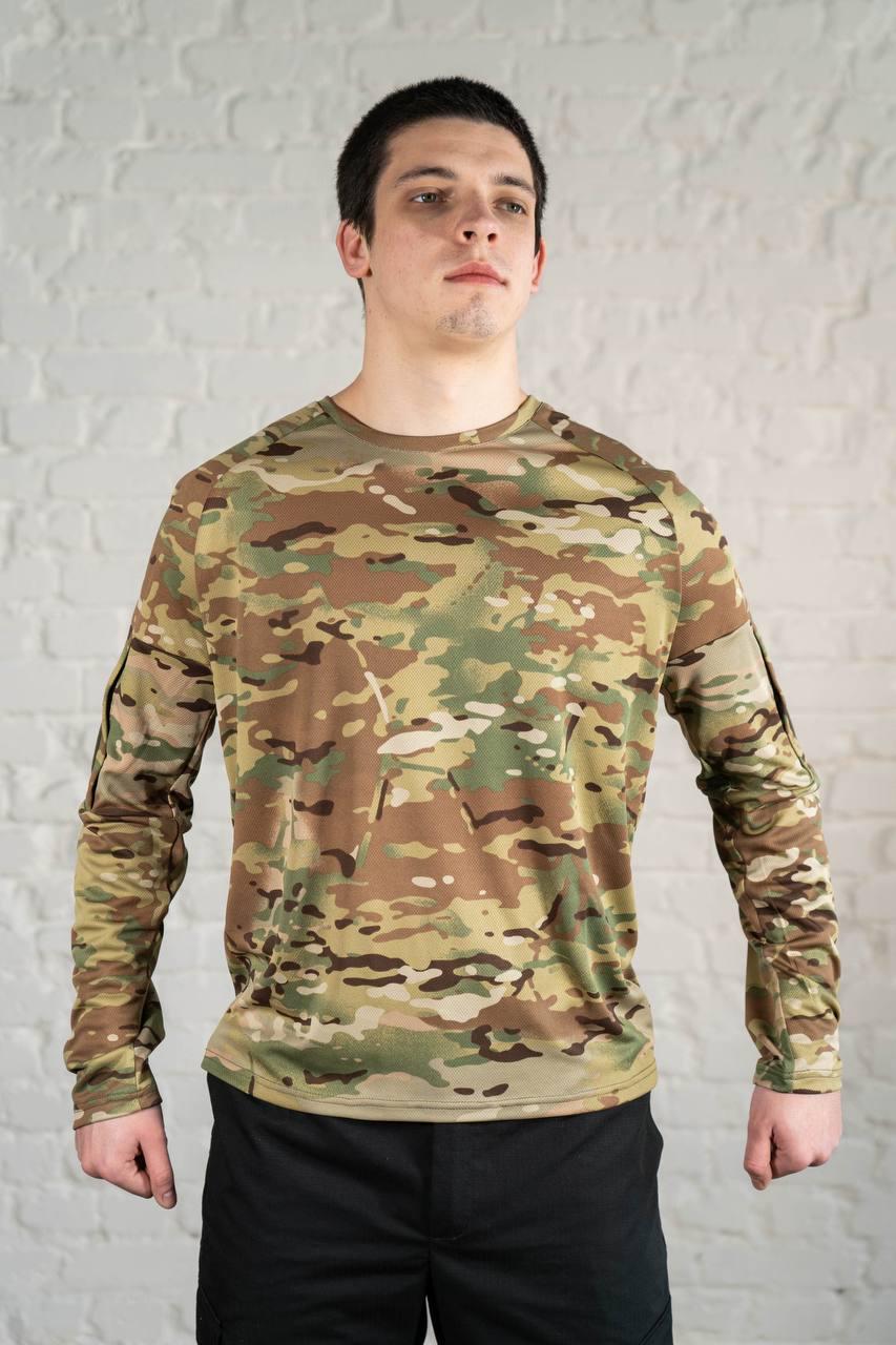 Лонгслив Tactical с липучками дышащий CoolMax XL Мультикам (609-XL)