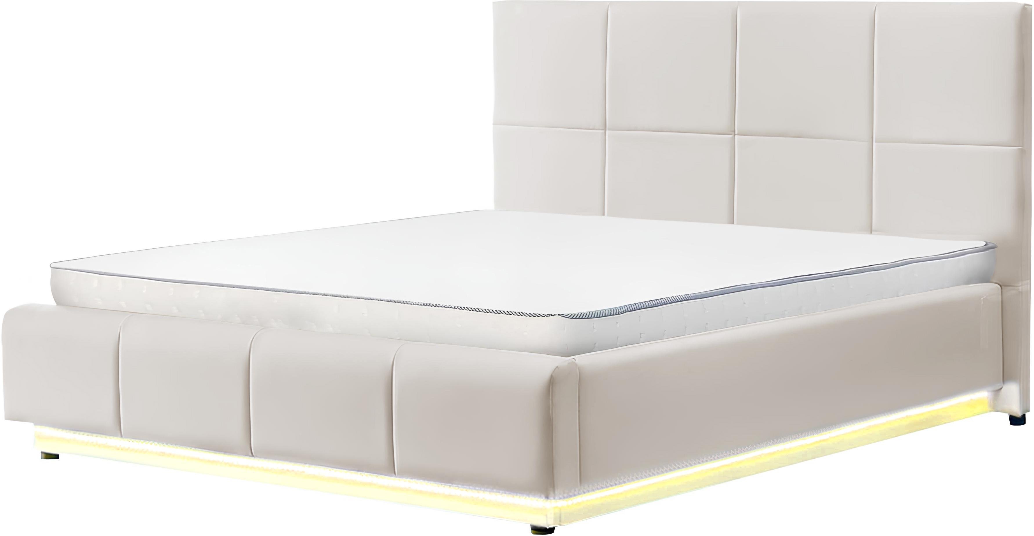 Кровать двуспальная Eclipse с подъемным механизмом и подсветкой 160х200 см Vanilla Charm (16132)