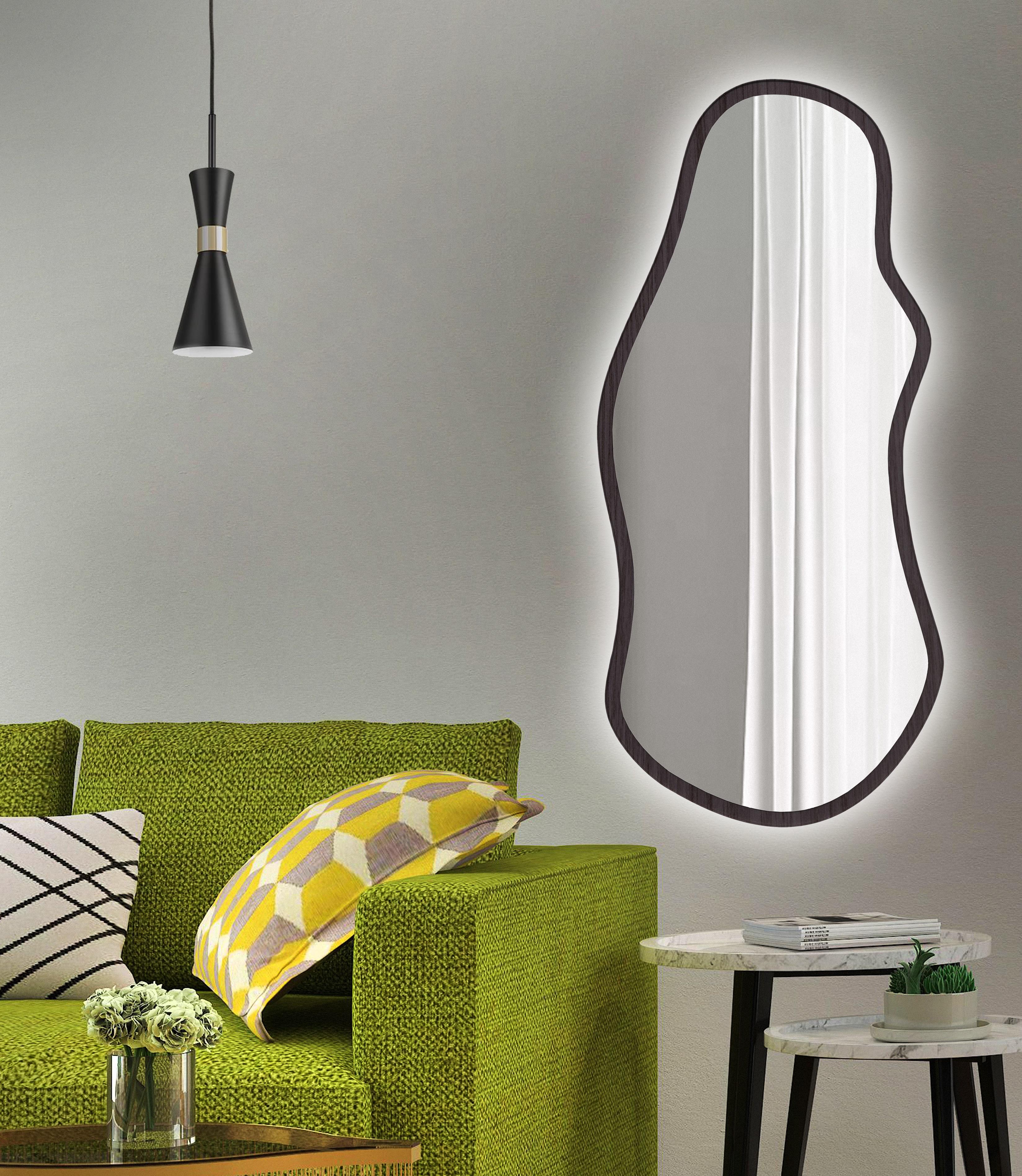 Дзеркало Art-com ростовое на основі ЛДСП з підсвічуванням 1300х600 мм Венге магія (ЗРЛ9-Венге магія)