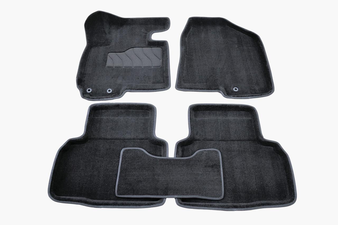 Коврики в салон ворсовые 3D Seintex Kia Sportage/Hyundai ix35 2010-2015 5 шт. Черный 82158