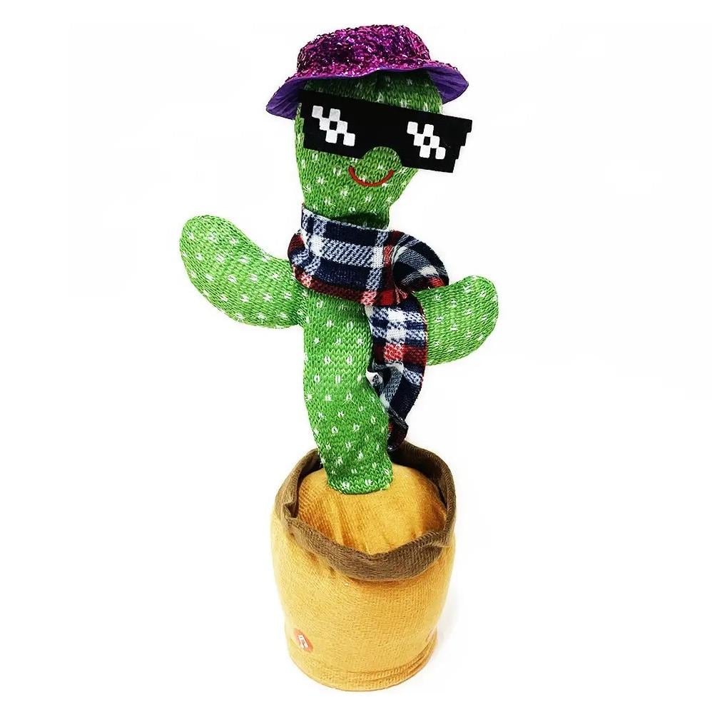 Игрушка RIAS Dancing Cactus в очках и шляпе Green (3_05764) - фото 3 Игрушка RIAS Dancing Cactus в очках и шляпе Green (3_05764) - фото 3