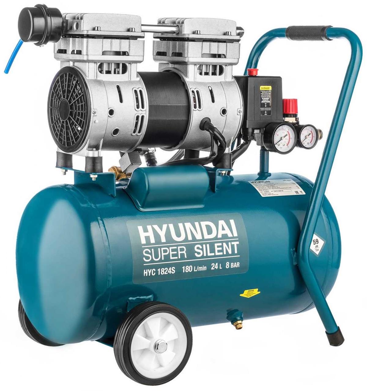 Компрессор воздушный Hyundai HYC 1824S безмасляный (1892665731) - фото 3 Компрессор воздушный Hyundai HYC 1824S безмасляный (1892665731) - фото 3