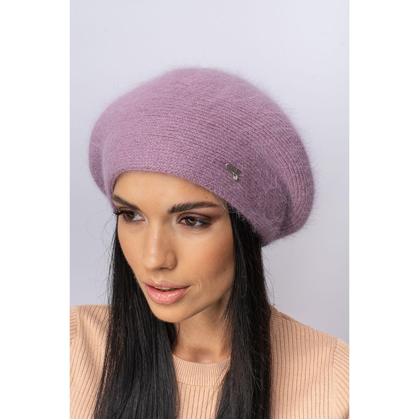 Берет женский ангоровый Leks Сильвия one size Лиловый