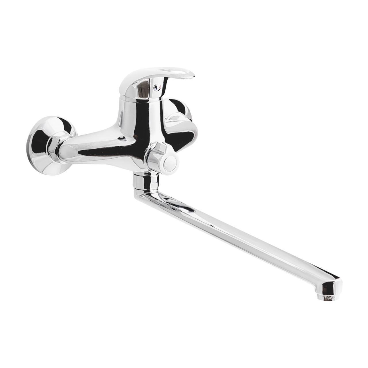 Смеситель в ванную с душем длинный гусак WAL NIK2-A248