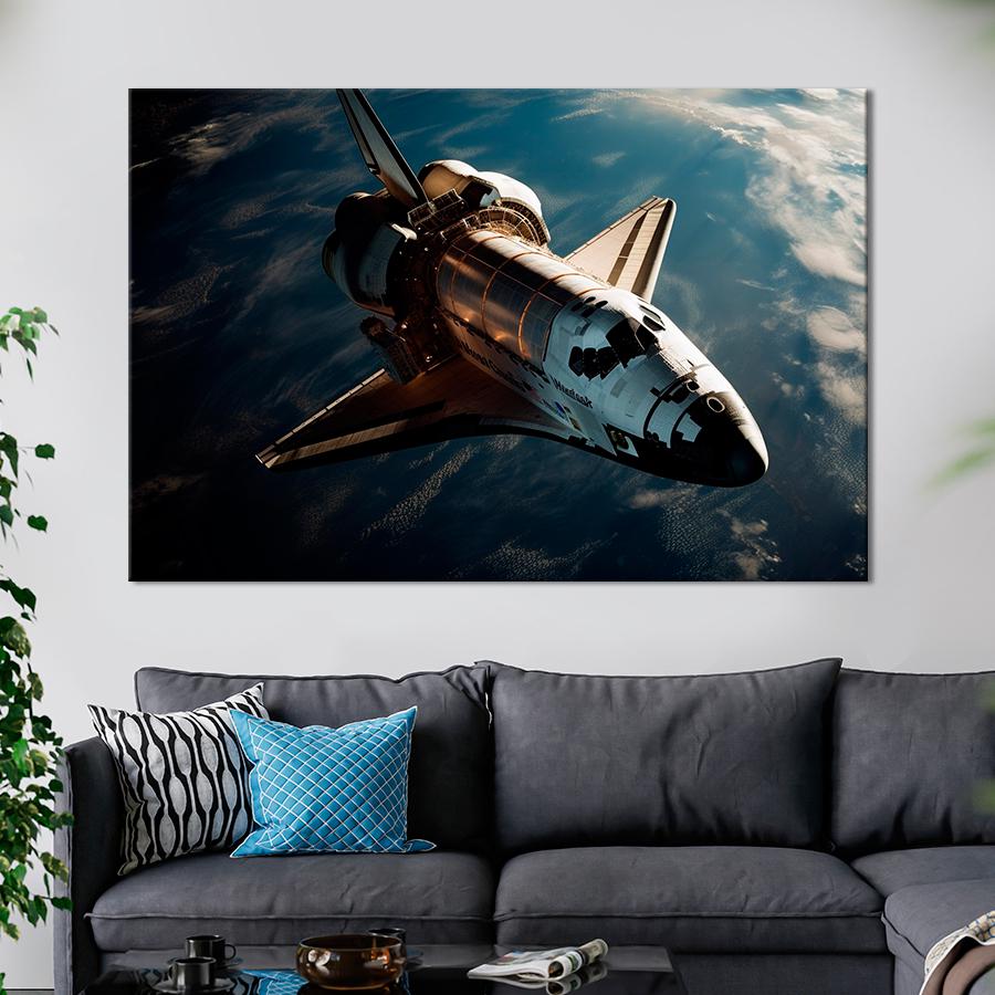 Картина космос Космический шатл 120x80 см (A1284-1)