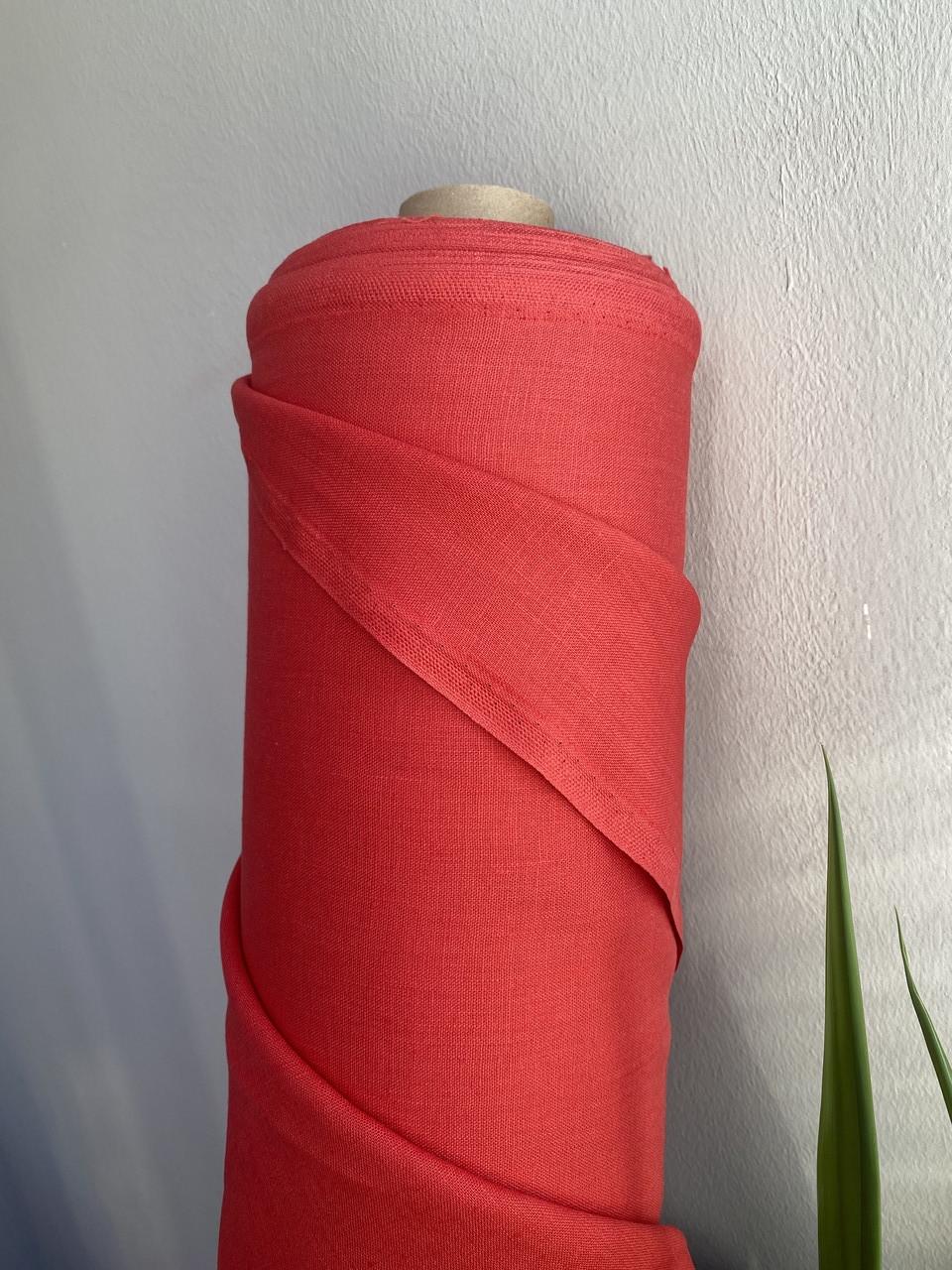 Ткань костюмная LINEN PLUS льняная 140 см 181/1309 Красный - фото 8 Ткань костюмная LINEN PLUS льняная 140 см 181/1309 Красный - фото 8