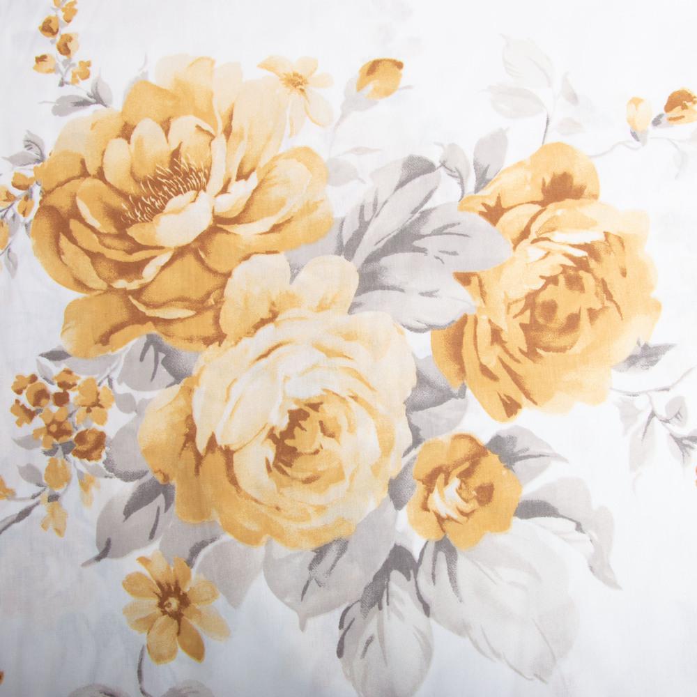 Ткань бязь ранфорс для постельного белья Букет роз 130 гр/м2 240 см Кофейный (7.29035/1)