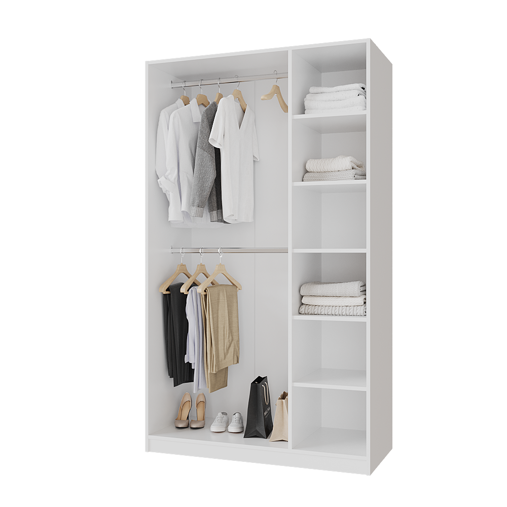 Шкаф распашной Меблітренд Чиназес Чи-1200 1200х500х2050 мм Белый (26841489) - фото 3 Шкаф распашной Меблітренд Чиназес Чи-1200 1200х500х2050 мм Белый (26841489) - фото 3