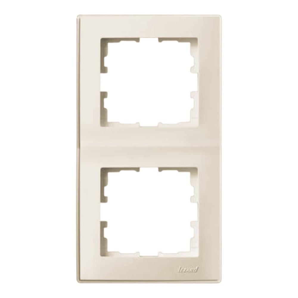 Рамка Lezard Lesya 2-місна вертикальна Кремовий