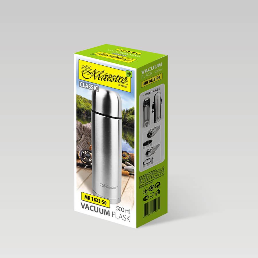 Термос питний Maestro з нержавіючої сталі 0,5 л (MR-1633-50) - фото 5 Термос питний Maestro з нержавіючої сталі 0,5 л (MR-1633-50) - фото 5