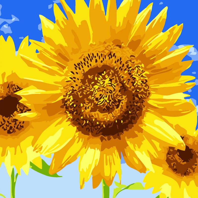 Картина за номерами Strateg Соняшник 20х20 см (HH5579)