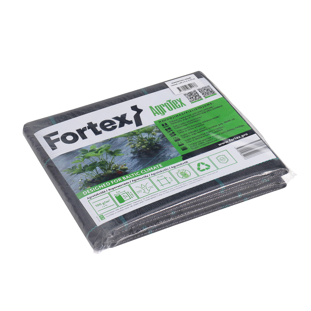Агроткань Fortex AgroTex 1,05 х 5 м 5,25 м2 100 г/м2 Черный (3904265) - фото 12