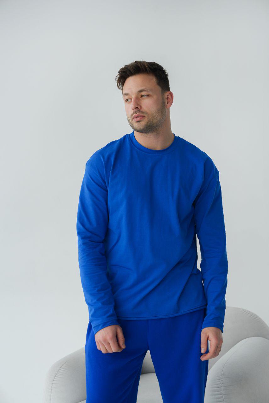 Лонгслів чоловічий Базовий р. 48-50 Электрик (14-3308 8) - фото 2 Лонгслів чоловічий Базовий р. 48-50 Электрик (14-3308 8) - фото 2