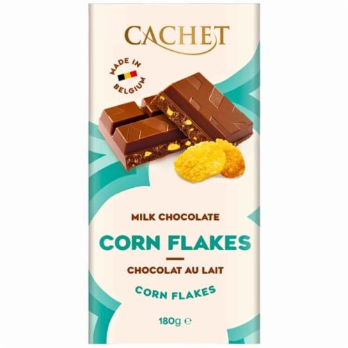 Шоколад молочный Cachet Cornflakes 22134 180 г (05562)